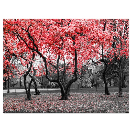 Designart - Red flower Trees Blossom